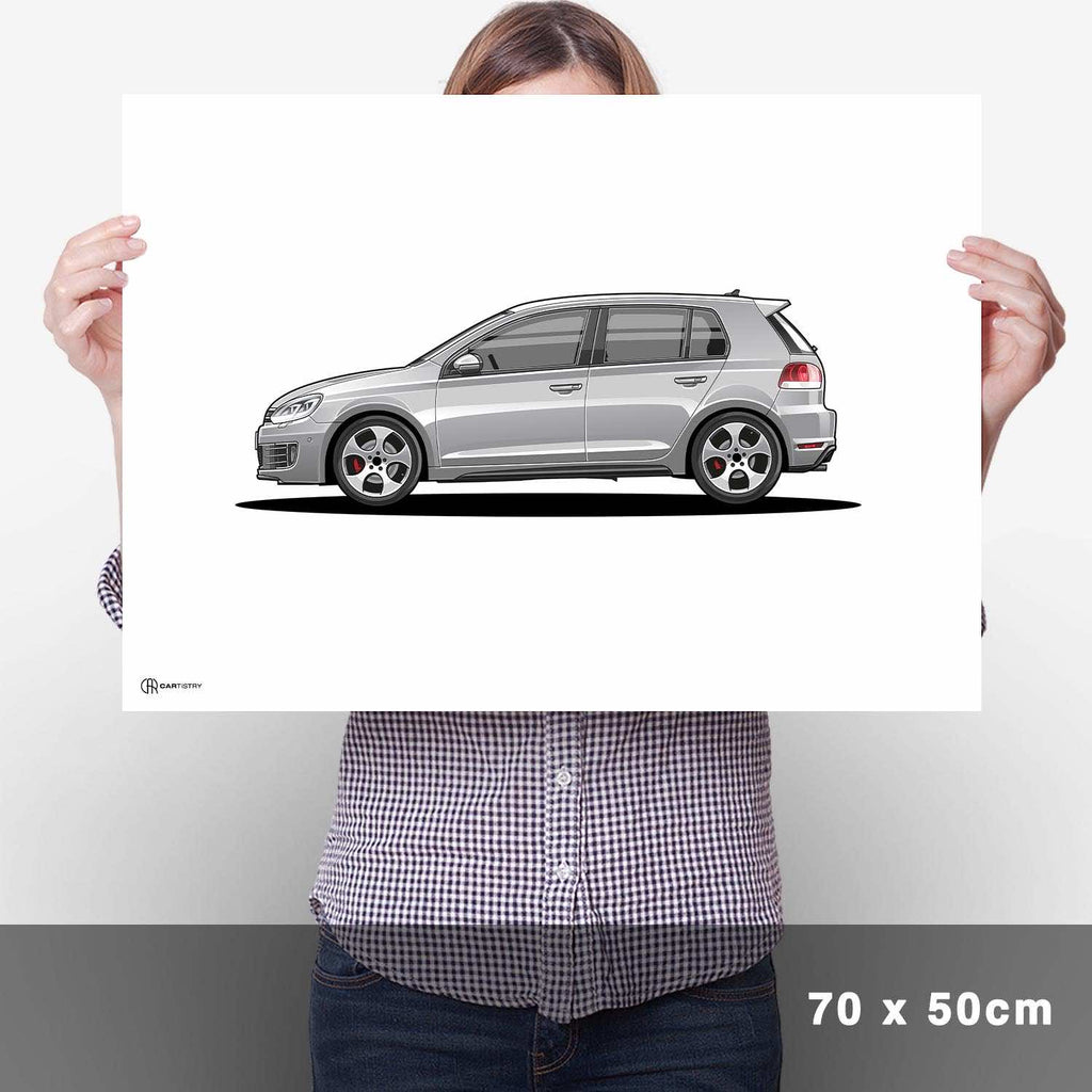 Golf 6 GTI Poster Hell - Cartistry