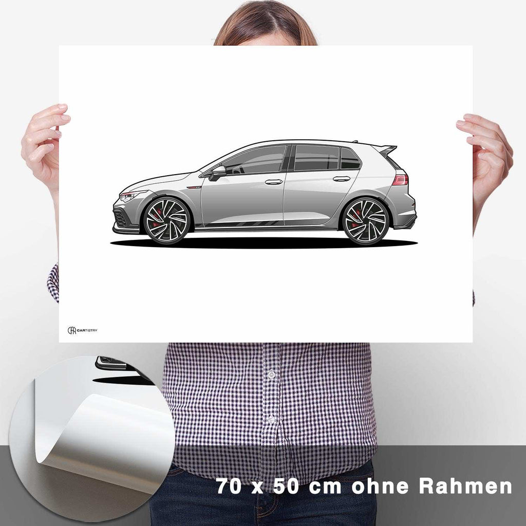 Golf 8 GTI Poster Hell - CARTISTRY