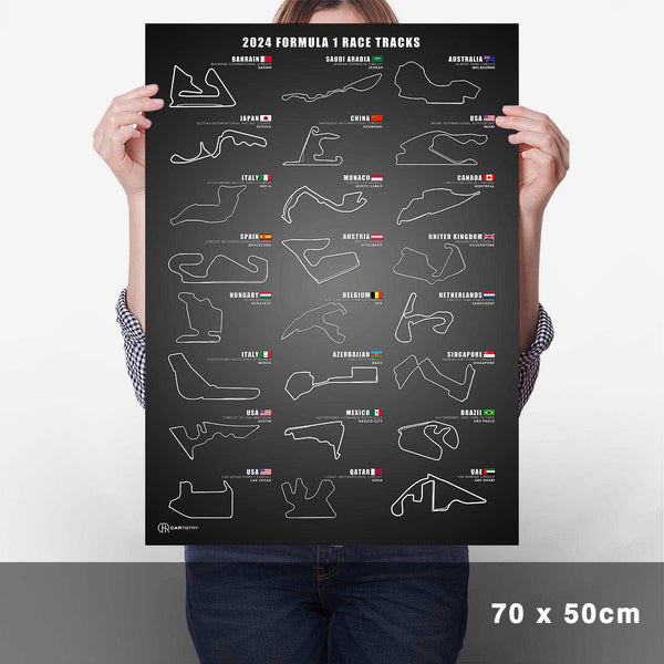 Lade das Bild in den Galerie-Viewer, Formel 1 Poster Saison 2024 - Cartistry
