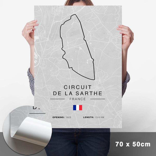 Lade das Bild in den Galerie-Viewer, Le Mans Rennstrecken Poster - Hell - Cartistry
