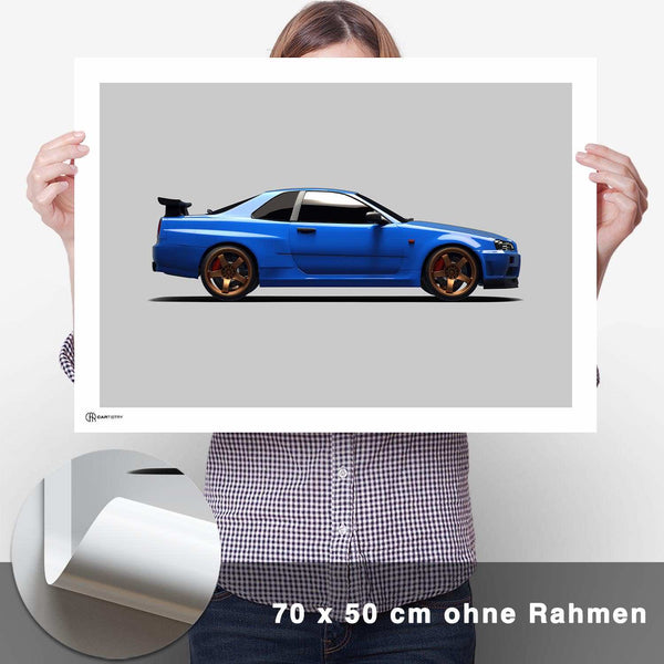 Lade das Bild in den Galerie-Viewer, GT-R R34 Poster Seite - CARTISTRY
