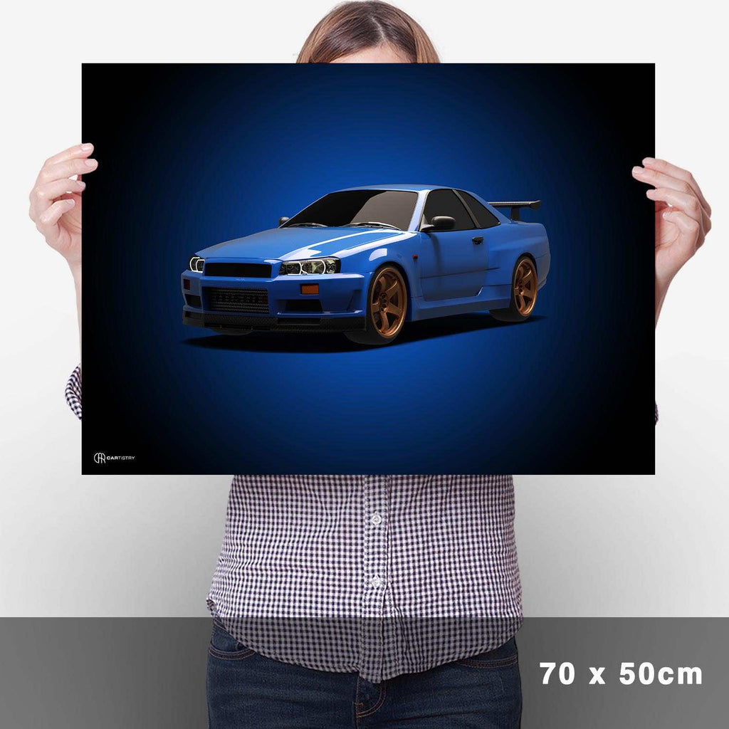 GT-R R34 Poster - Cartistry