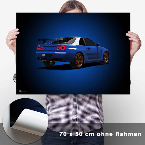 Lade das Bild in den Galerie-Viewer, GT-R R34 Poster - CARTISTRY
