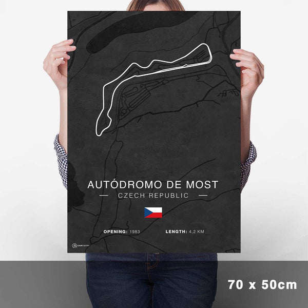 Lade das Bild in den Galerie-Viewer, Autodrom Most Rennstrecken Poster - Hell - Cartistry
