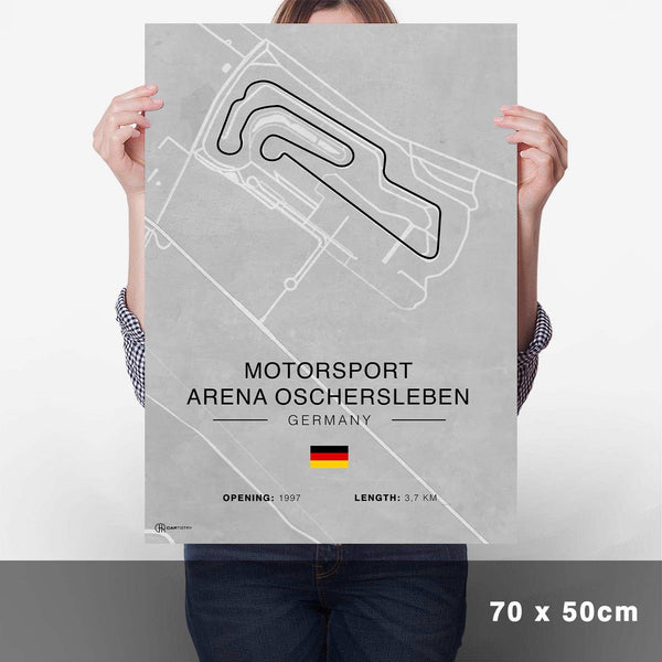 Lade das Bild in den Galerie-Viewer, Oschersleben Rennstrecken Poster - Hell - Cartistry
