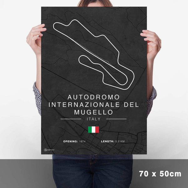 Lade das Bild in den Galerie-Viewer, Mugello Rennstrecken Poster - Dunkel - Cartistry
