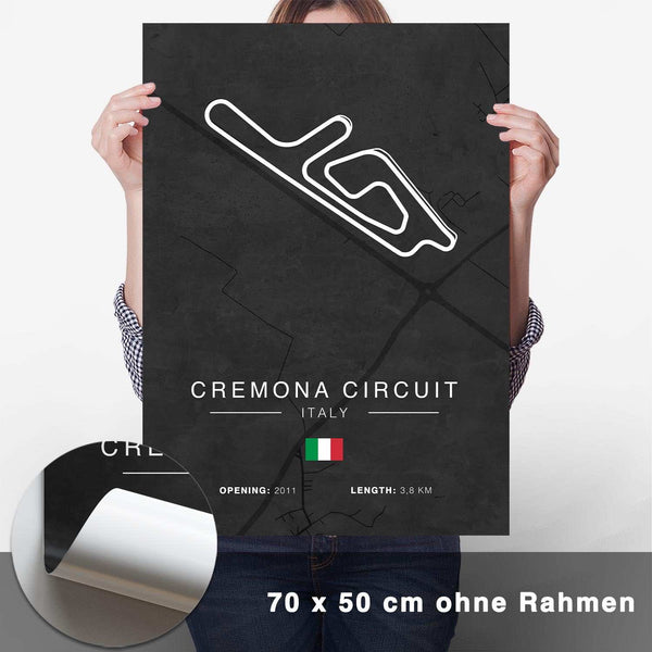 Lade das Bild in den Galerie-Viewer, Cremona Rennstrecken Poster - Dunkel - CARTISTRY
