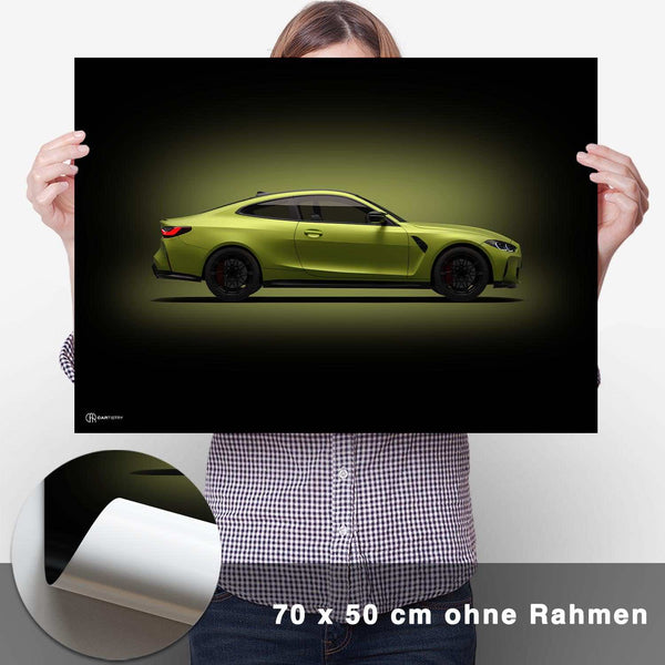 Lade das Bild in den Galerie-Viewer, M4 G82 Poster Seite Dunkel - CARTISTRY
