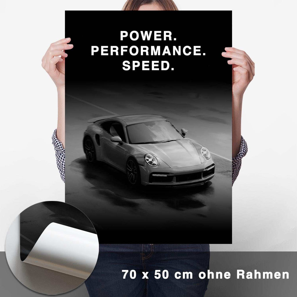 "Power Performance Speed" Poster - CARTISTRY