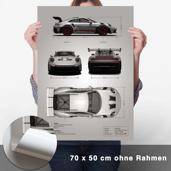 Lade das Bild in den Galerie-Viewer, GT3 RS Technik Poster - CARTISTRY
