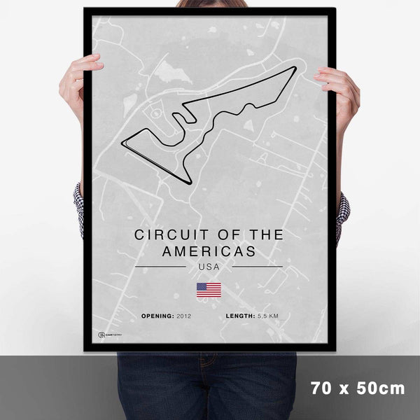 Lade das Bild in den Galerie-Viewer, Circuit Americas Rennstrecken Poster - Hell - Cartistry
