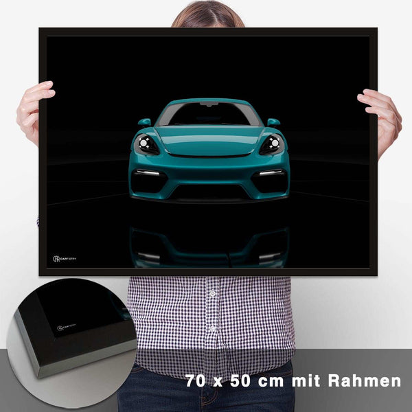 Lade das Bild in den Galerie-Viewer, Cayman GT4 Dark Front Poster - CARTISTRY
