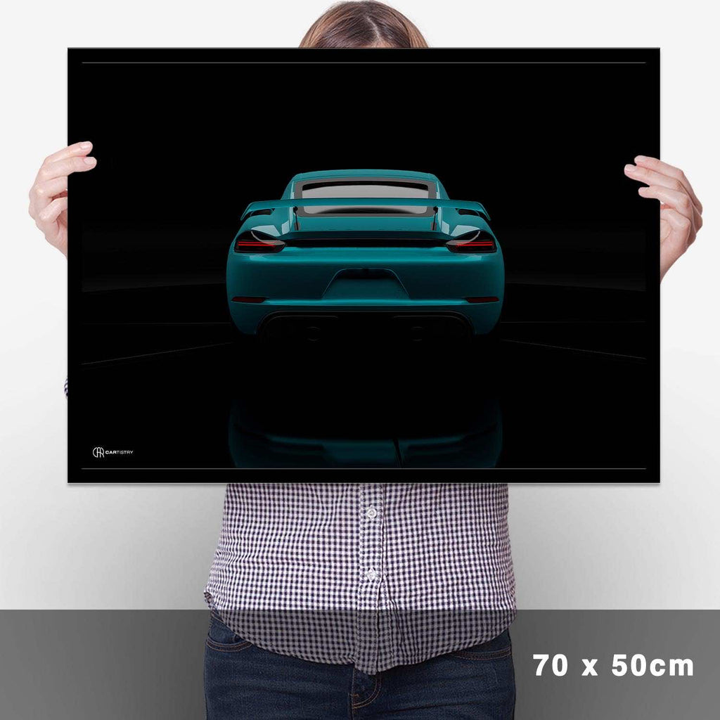 Cayman GT4 Dark Heck Poster - Cartistry