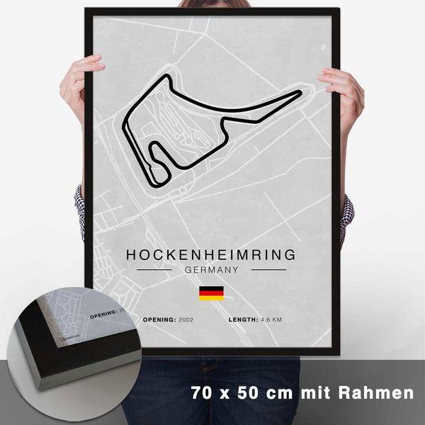 Lade das Bild in den Galerie-Viewer, Hockenheimring Rennstrecken Poster - Hell - CARTISTRY

