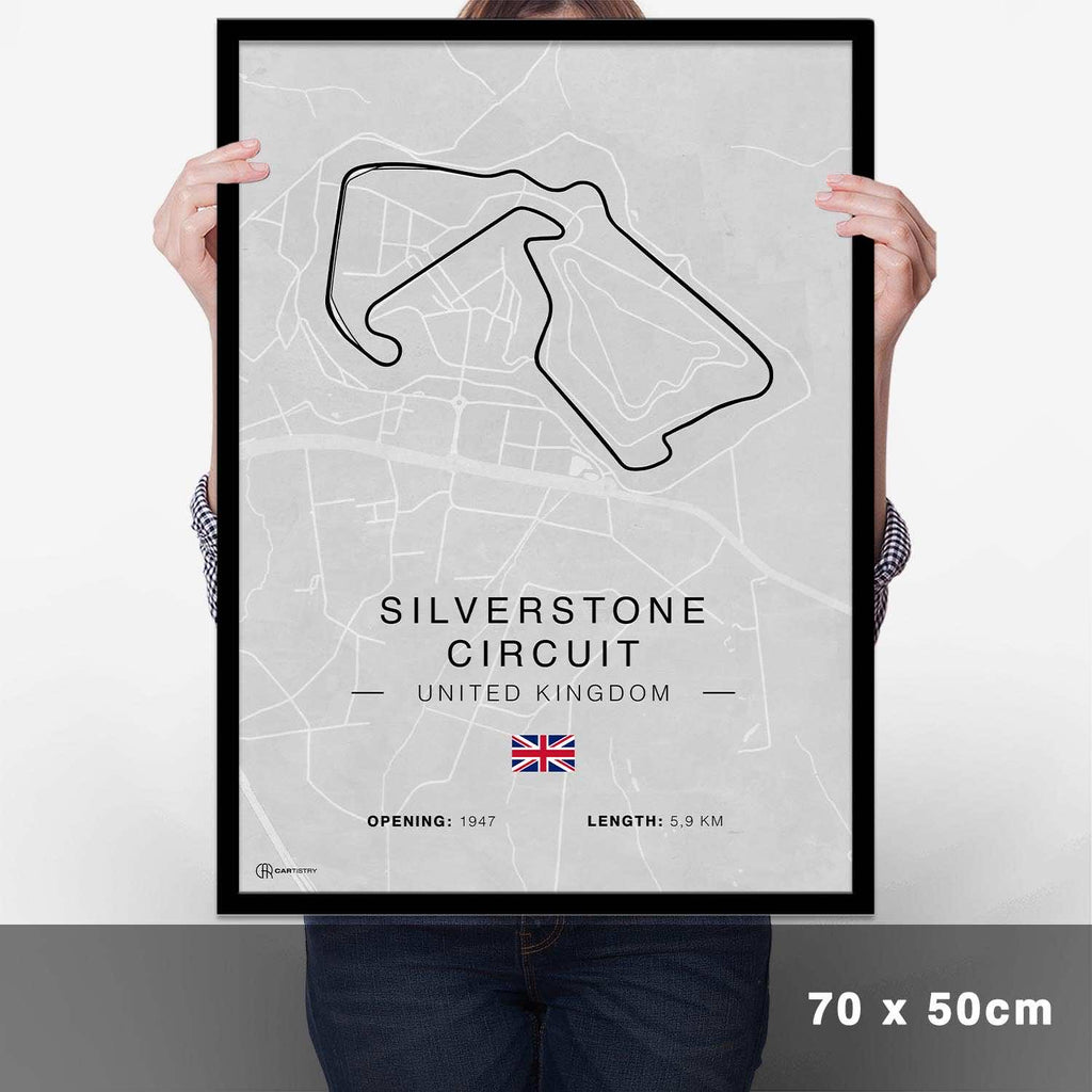 Silverstone Rennstrecken Poster - Hell - Cartistry