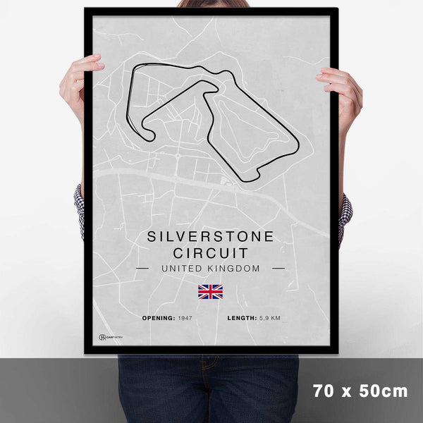 Lade das Bild in den Galerie-Viewer, Silverstone Rennstrecken Poster - Hell - Cartistry
