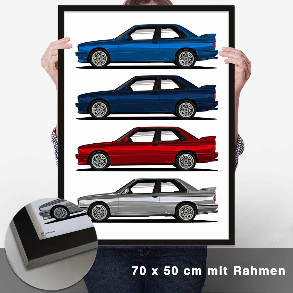 M3 E30 - Colors Poster - CARTISTRY
