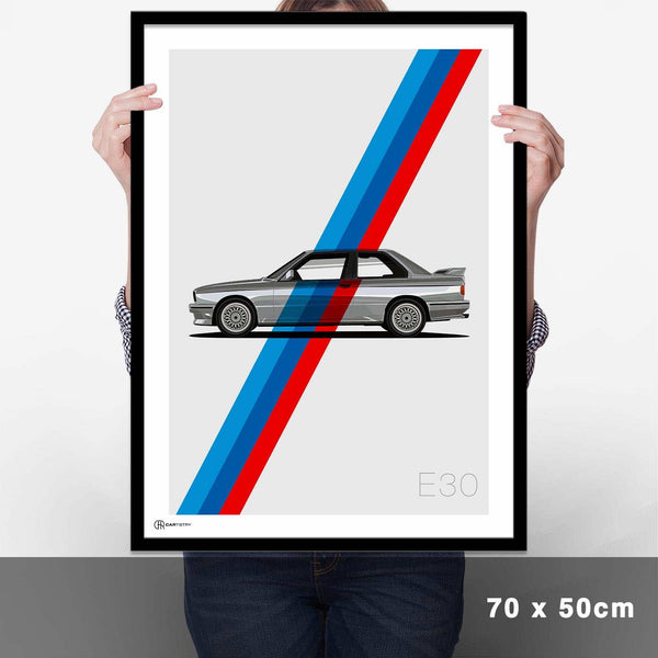 Lade das Bild in den Galerie-Viewer, M3 E30 - Stripes Poster - Cartistry
