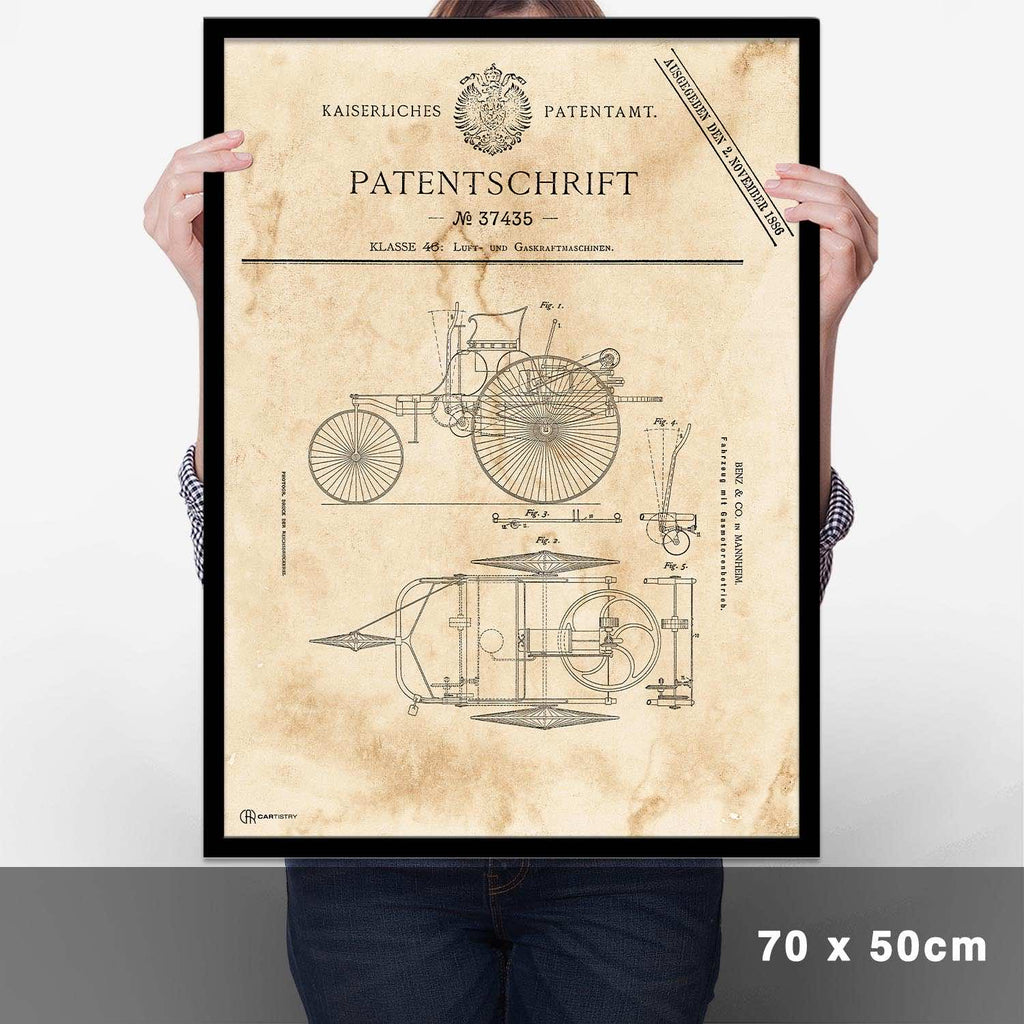 Patent Poster Carl Benz - Cartistry