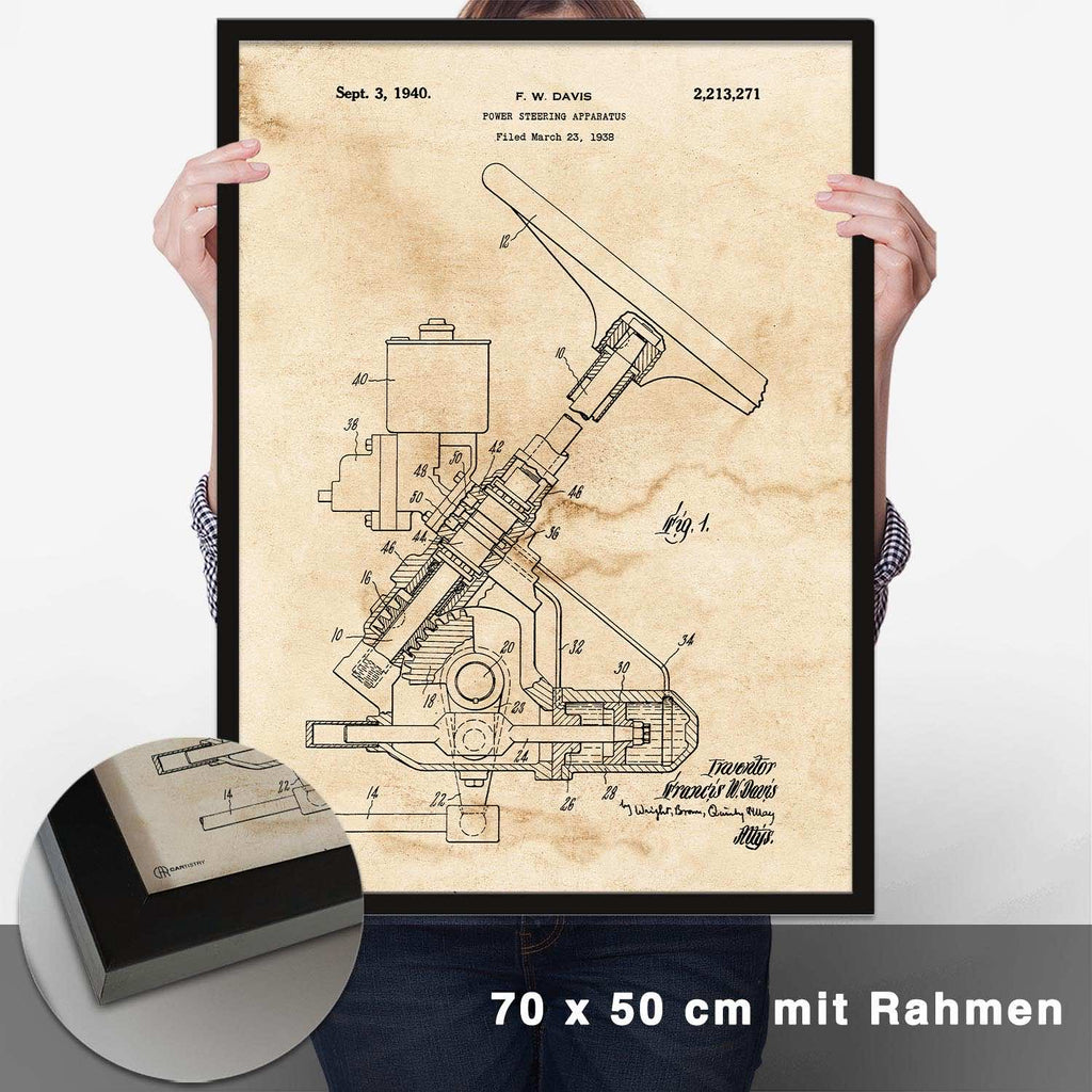 Patent Poster Servolenkung - CARTISTRY