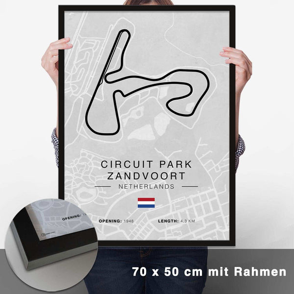 Lade das Bild in den Galerie-Viewer, Circuit Park Zandvoort Rennstrecken Poster - Hell - CARTISTRY
