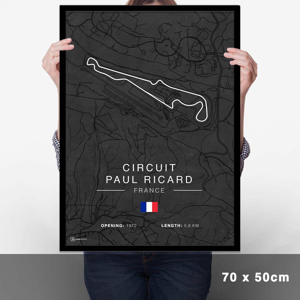 Paul Ricard Rennstrecken Poster - Dunkel - Cartistry