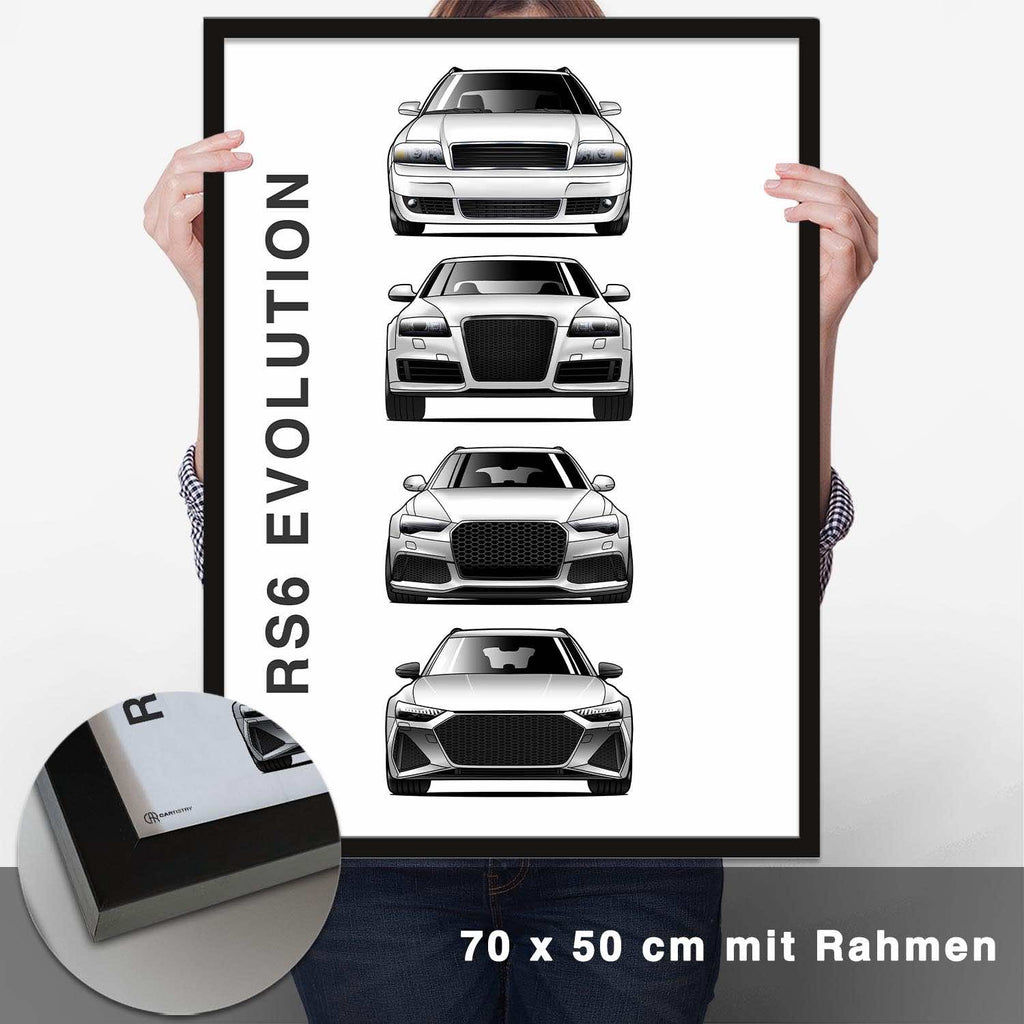 RS6 Generationen Poster Vertikal - CARTISTRY