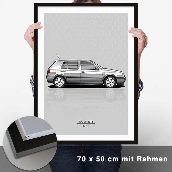 Lade das Bild in den Galerie-Viewer, Golf 3 GTI Poster - CARTISTRY
