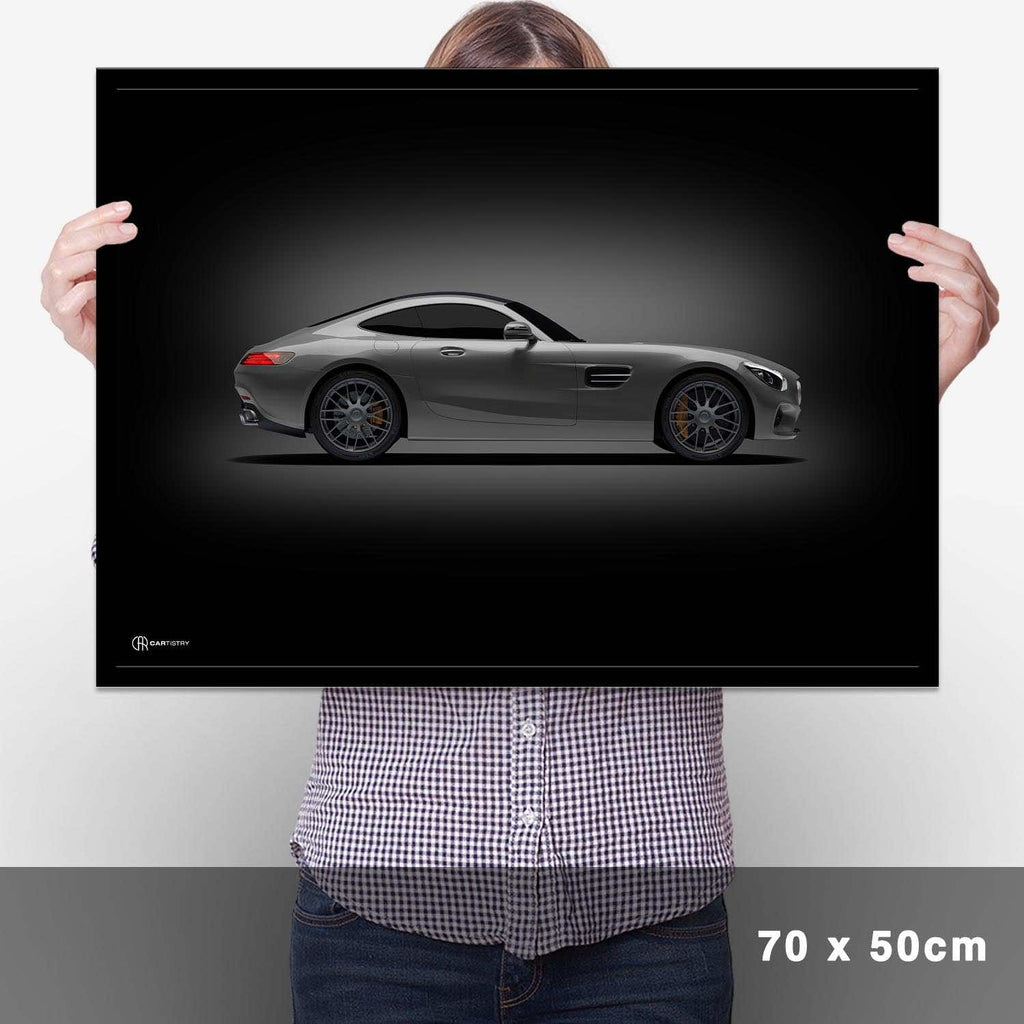 AMG GT Poster Seite Dunkel - Cartistry