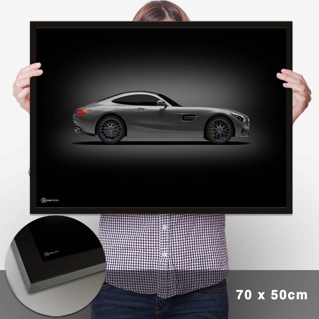 AMG GT Poster Seite Dunkel - Cartistry