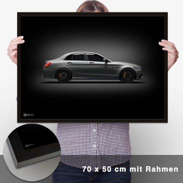 Lade das Bild in den Galerie-Viewer, C63 AMG Poster Seite Dunkel - CARTISTRY
