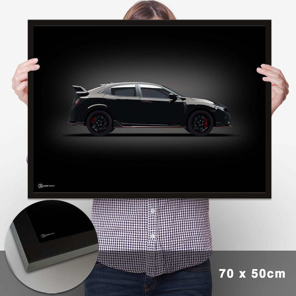 Lade das Bild in den Galerie-Viewer, Civic Type R Poster Seite Dunkel - Cartistry
