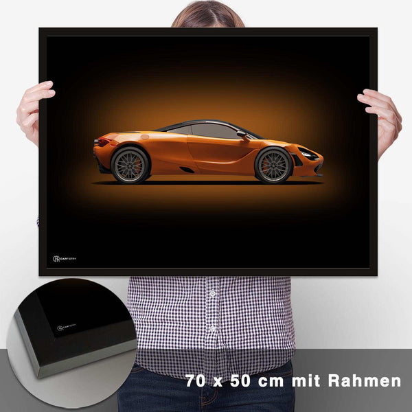 Lade das Bild in den Galerie-Viewer, 720S Poster Seite Dunkel - CARTISTRY
