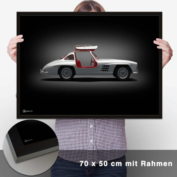 Lade das Bild in den Galerie-Viewer, 300 SL Poster Seite Dunkel - CARTISTRY
