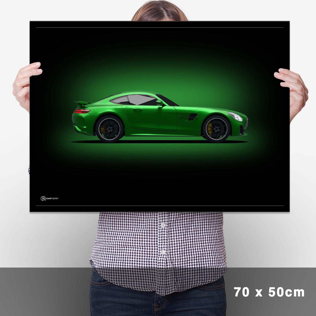 AMG GT R Poster Seite Dunkel - Cartistry