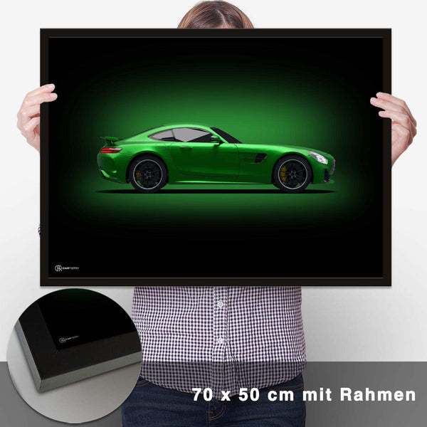 Lade das Bild in den Galerie-Viewer, AMG GT R Poster Seite Dunkel - CARTISTRY
