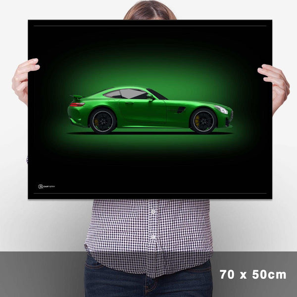 Lade das Bild in den Galerie-Viewer, AMG GT R Poster Seite Dunkel - Cartistry
