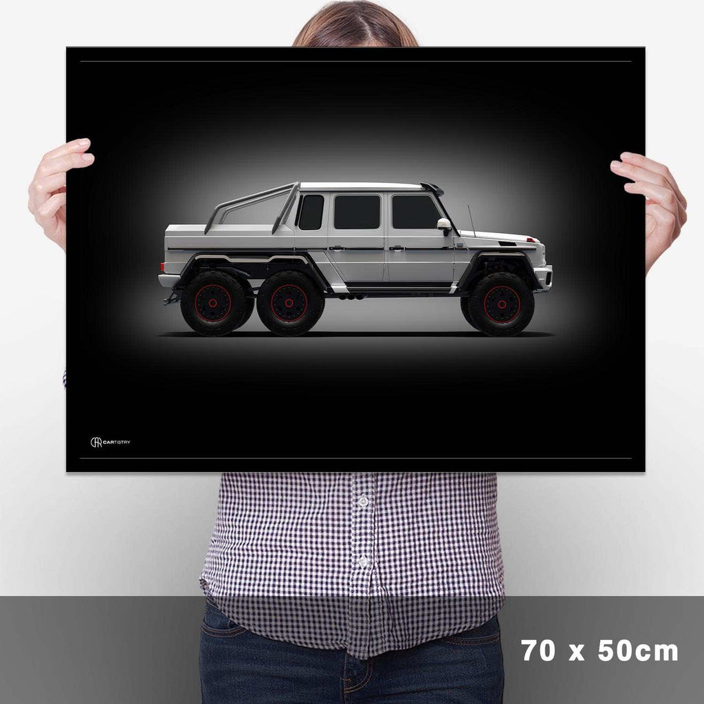 G63 6x6 AMG Poster Seite Dunkel - Cartistry