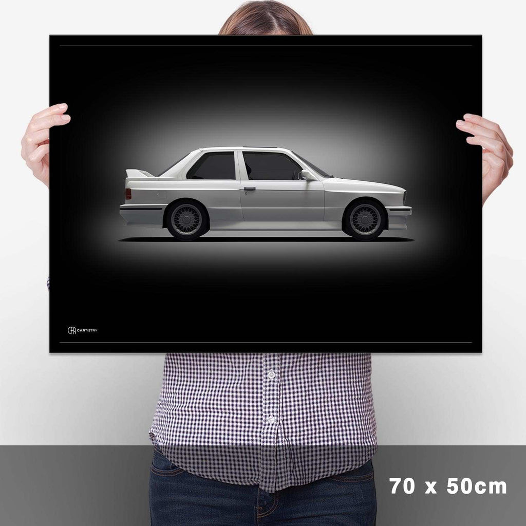 M3 E30 Poster Seite Dunkel - Cartistry