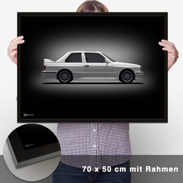 Lade das Bild in den Galerie-Viewer, M3 E30 Poster Seite Dunkel - CARTISTRY
