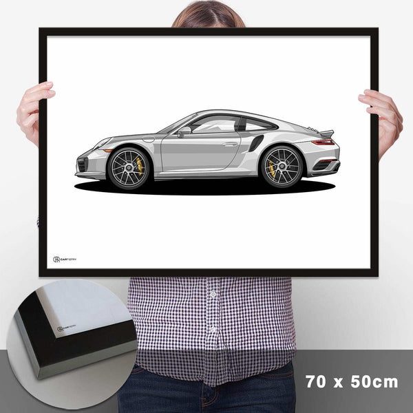 Lade das Bild in den Galerie-Viewer, 911 Turbo (991) Artwork Poster Dunkel - Cartistry
