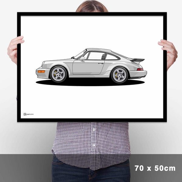 Lade das Bild in den Galerie-Viewer, 911 Turbo (964) Artwork Poster Hell - Cartistry
