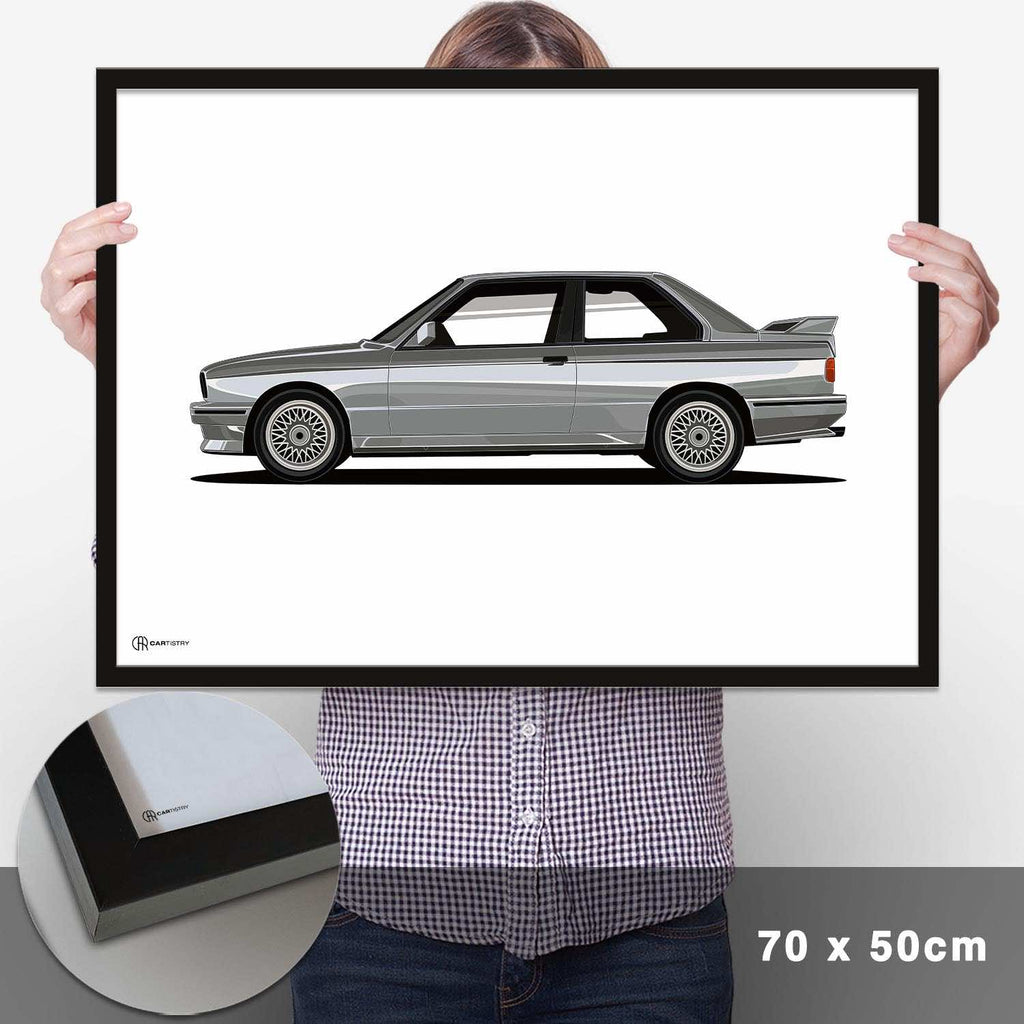 M3 E30 Artwork Poster Hell - Cartistry