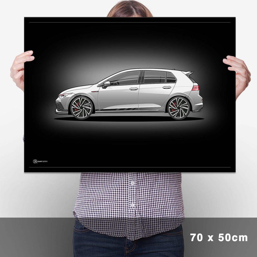 Golf 8 GTI Poster Dunkel - Cartistry