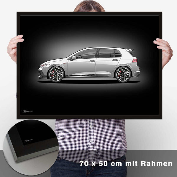 Lade das Bild in den Galerie-Viewer, Golf 8 GTI Poster Dunkel - CARTISTRY

