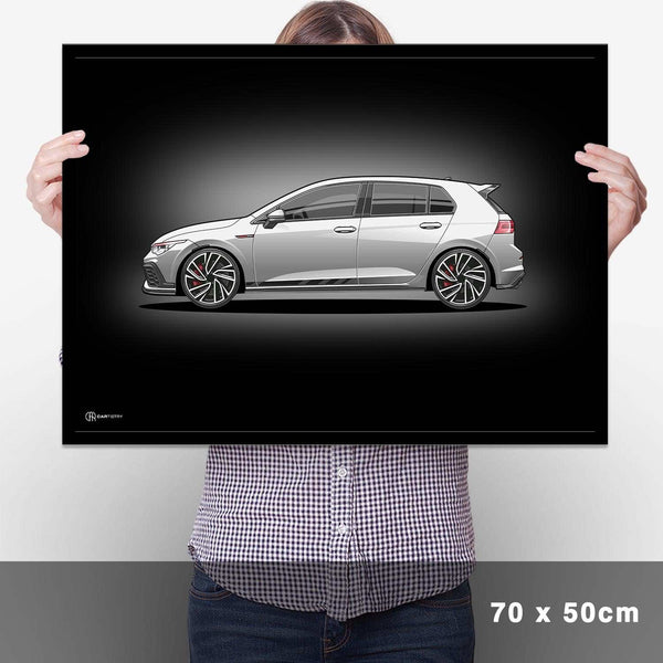 Lade das Bild in den Galerie-Viewer, Golf 8 GTI Poster Dunkel - Cartistry
