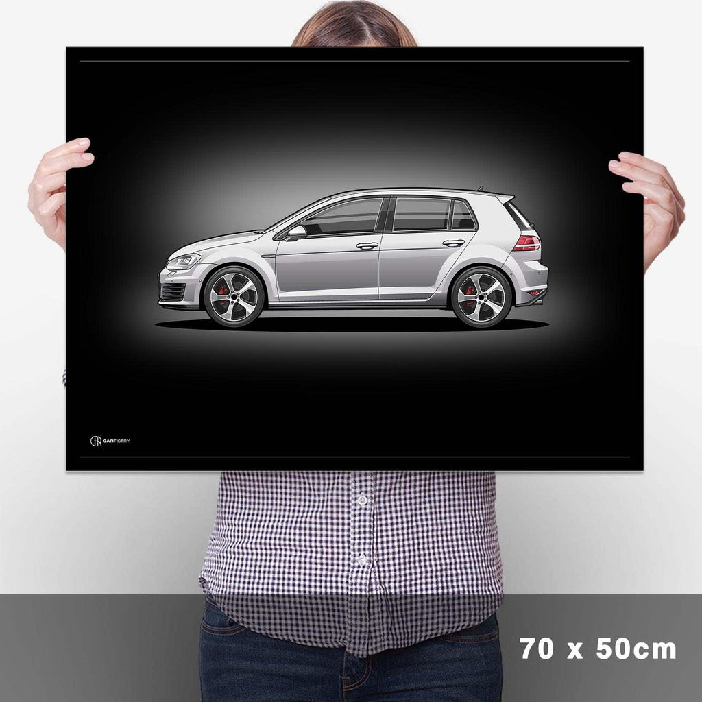 Golf 7 GTI Poster Dunkel - Cartistry