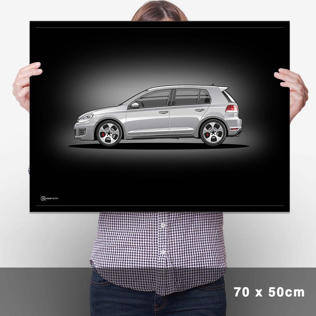 Golf 6 GTI Poster Dunkel - Cartistry