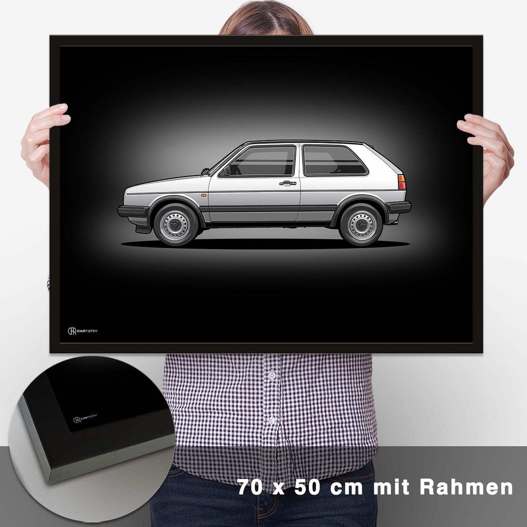 Golf 2 GTI Poster Dunkel - CARTISTRY