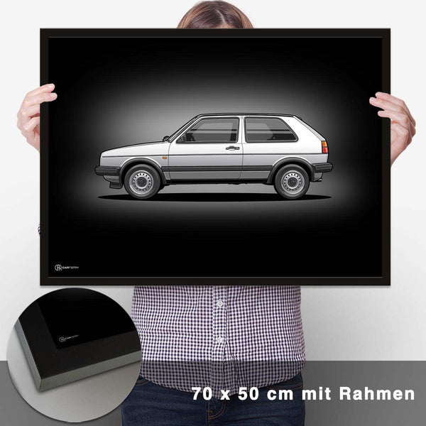 Lade das Bild in den Galerie-Viewer, Golf 2 GTI Poster Dunkel - CARTISTRY
